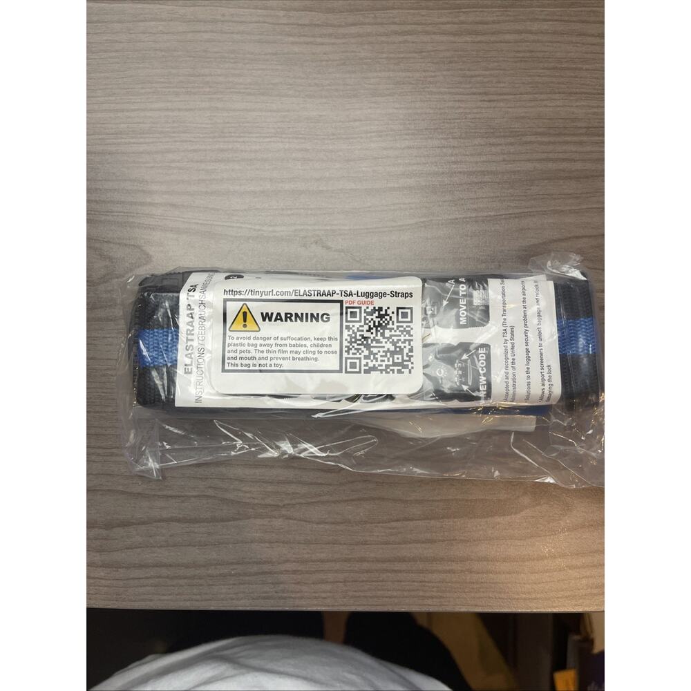 Proud Guy Elastraap TSA Luggage Strap Black And Blue-Brand NEW - Picture 4 of 7